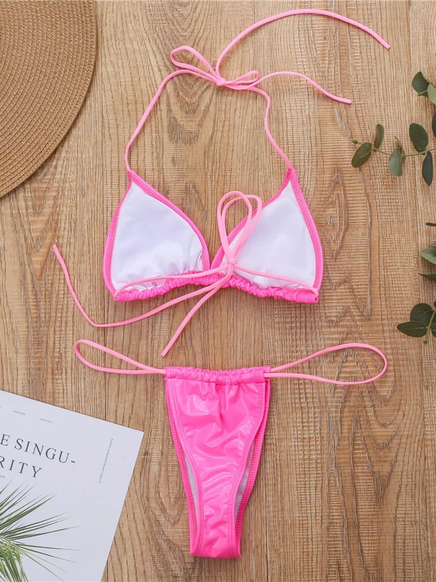 Shiny PU Mini Micro Bikini 2025