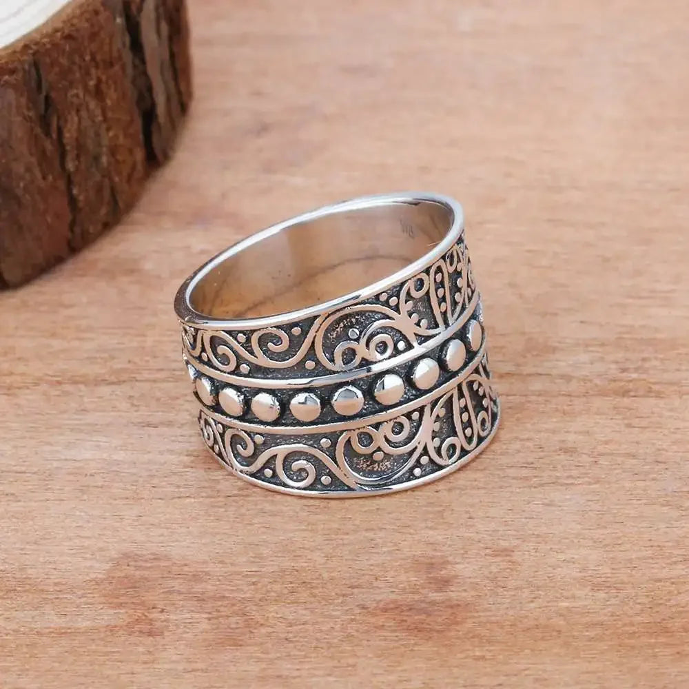 Ring Women Bohemian Sterling Silver Ring Female