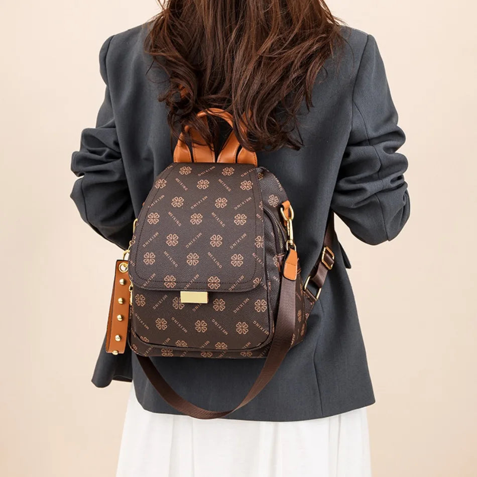 Women's Leather Backpack High-grade Texture Portable