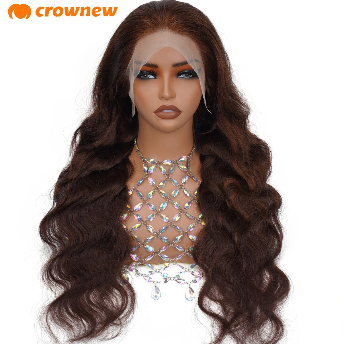 Chocolate Brown Lace Front Wig Human Hair