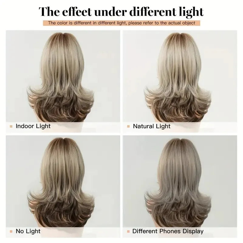 Medium Length Wavy Synthetic Wigs