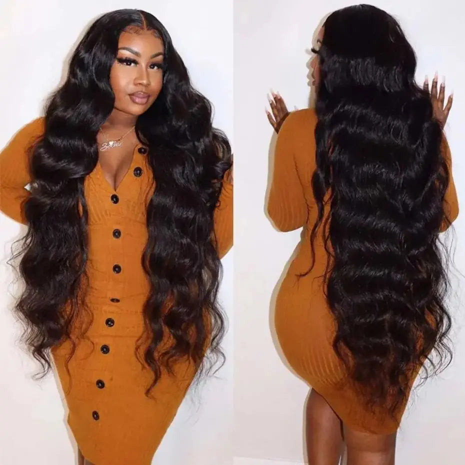 360 Full Lace Wigs For Ponytail Brazilian 30 32Inch Body Wave 13x4 13x6 HD Lace Front Wig