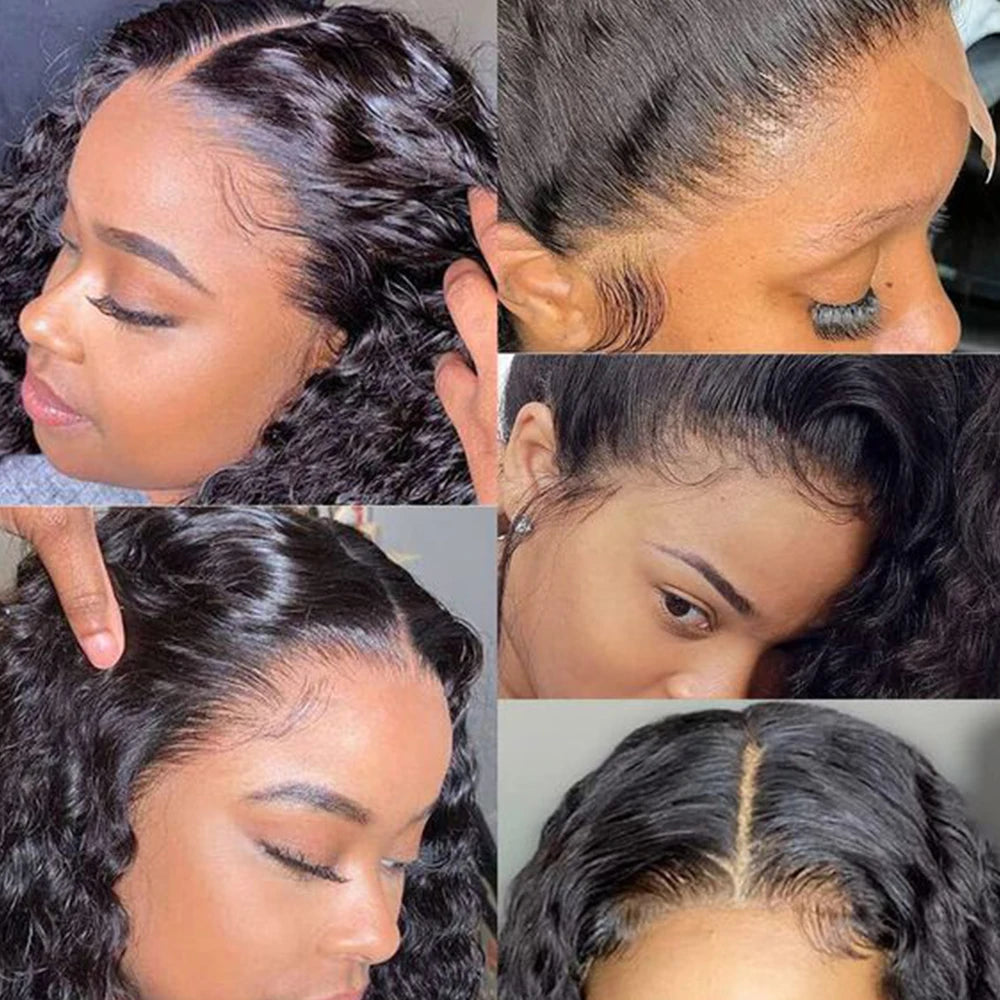 Human Hair Wigs 13x4 Deep Wave Frontal Wig Lace