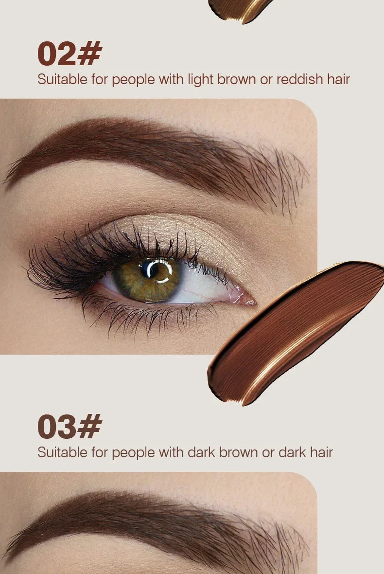 Natural 6 Colors Liquid Dyeing Eyebrow Cream Set Waterproof Durable Brown Tint Eyebrow Henna Mascara Eyebrows Paint Makeup