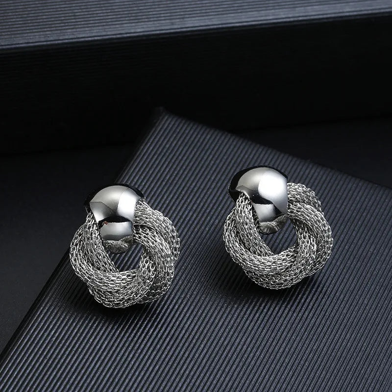 Metallic Twisted weaving Round Circle