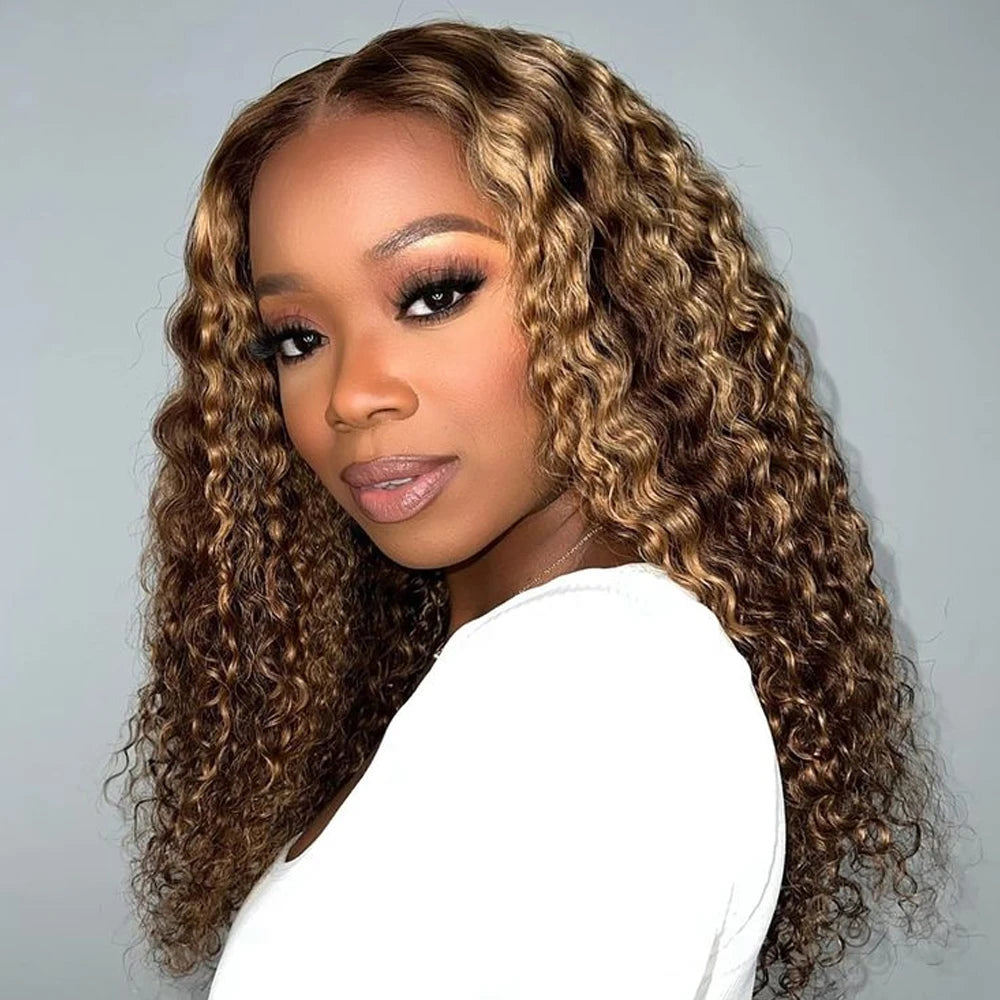 5x5 Lace Human Hair Wigs 36 Inch Highlight