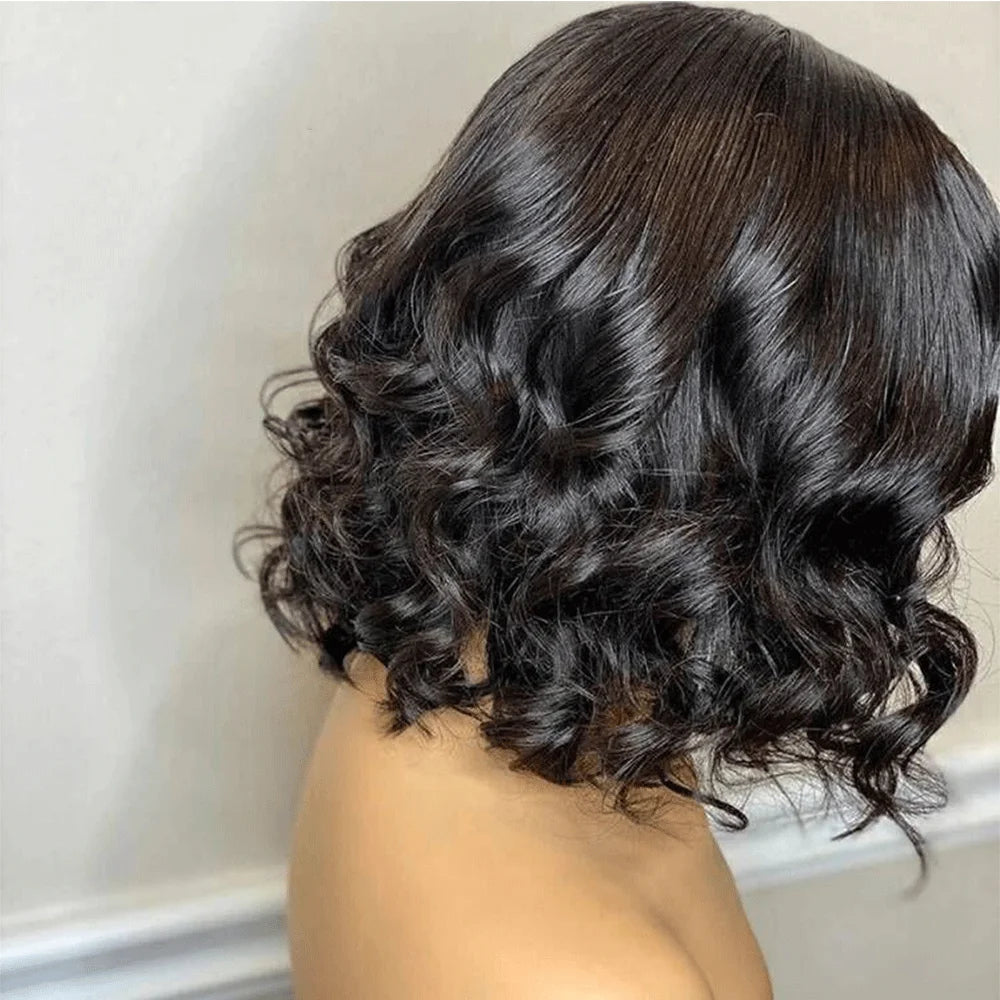 12A Short Loose Body Wave Bob Wig Brazilian
