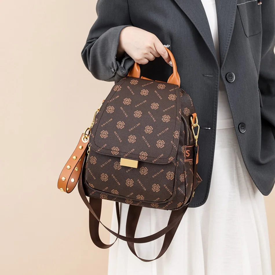 Women's Leather Backpack High-grade Texture Portable