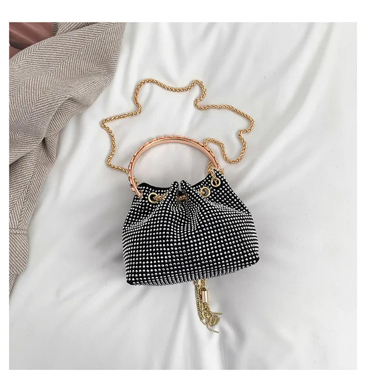Luxury Diamonds Designer Party Handbag 2023 Tassel Chain Evening