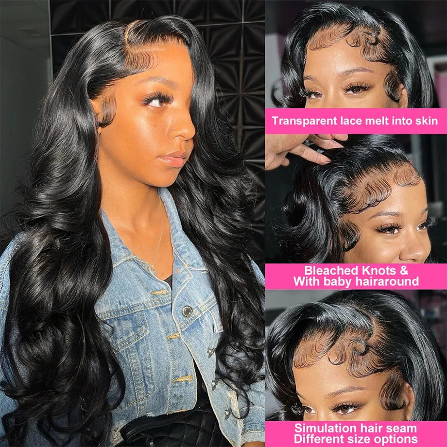30 40 Inch Body Wave 13x6 Hd Lace Frontal