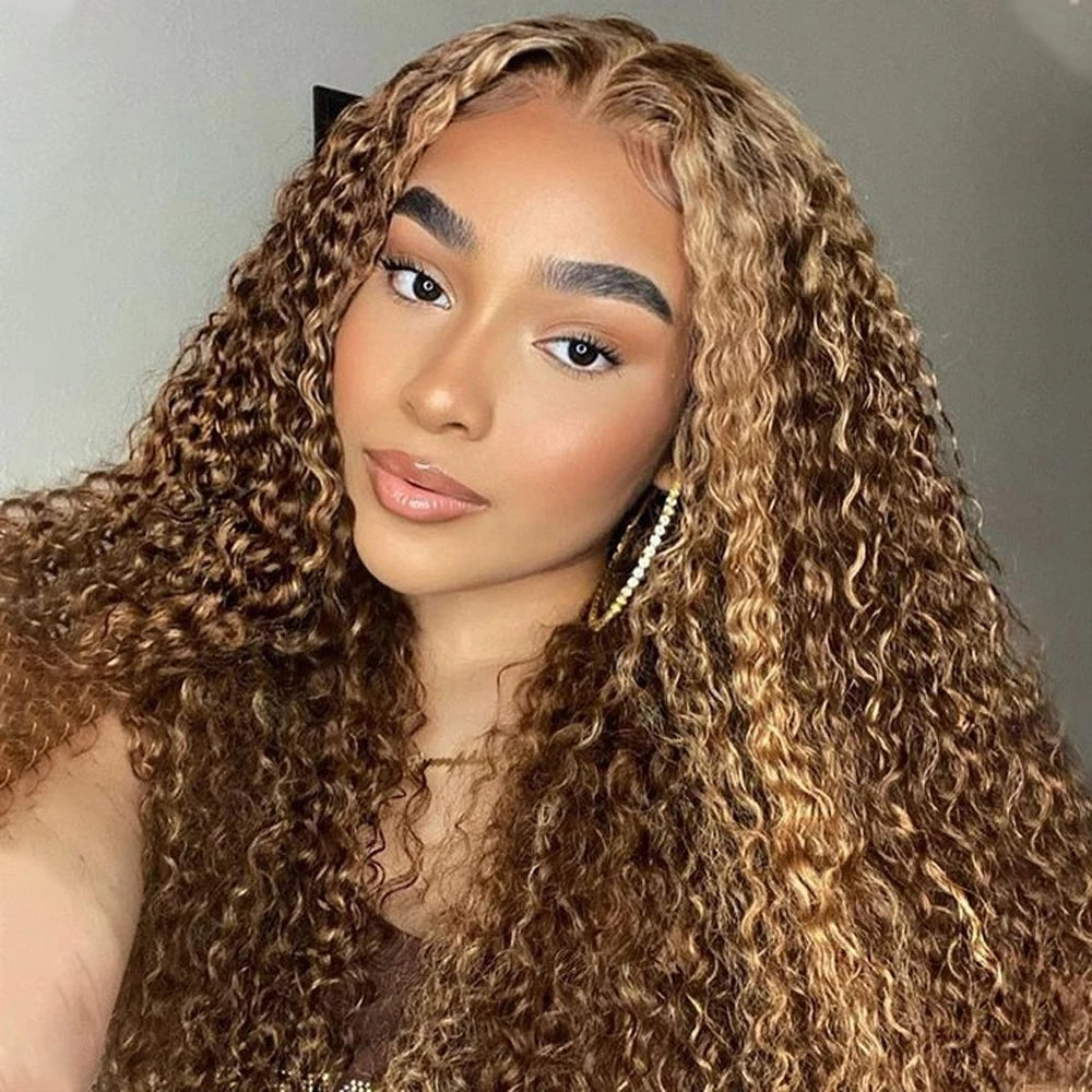 5x5 Lace Human Hair Wigs 36 Inch Highlight