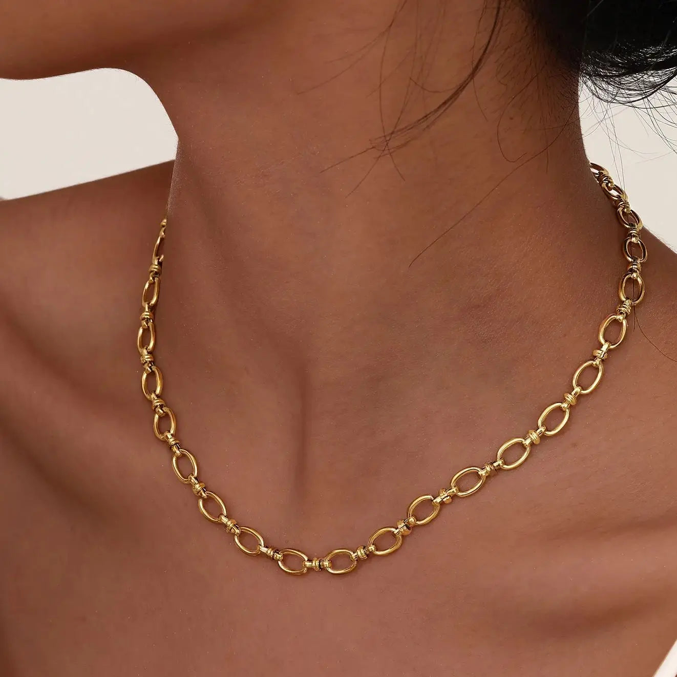 Stainless Steel Thin Chain Necklace For Women Girls,