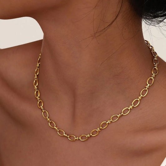 Stainless Steel Thin Chain Necklace For Women Girls,
