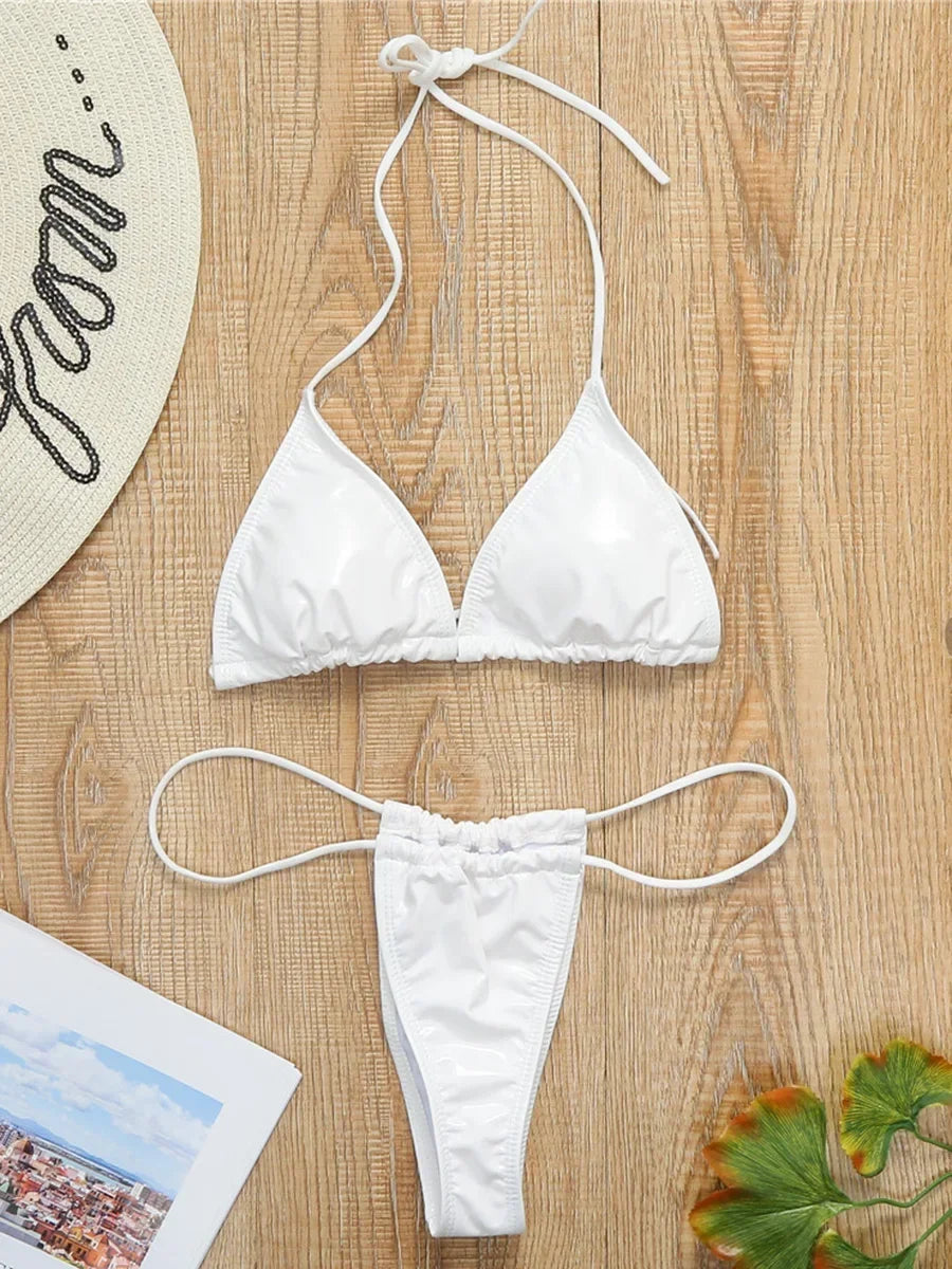 Shiny PU Mini Micro Bikini 2025
