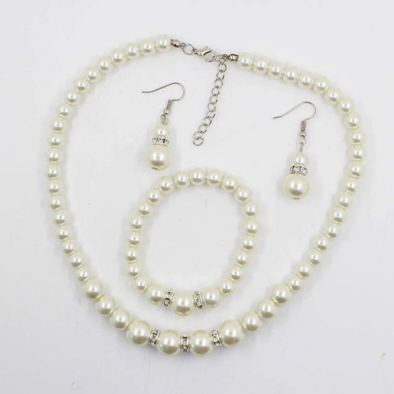 Womens Bride Wedding Jewelry Set Rhinestone