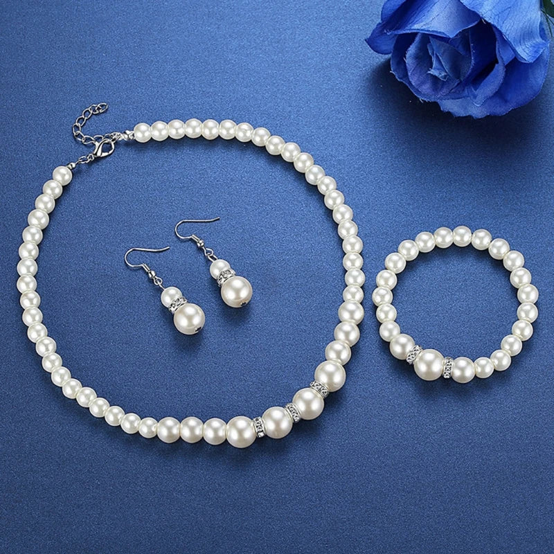 Womens Bride Wedding Jewelry Set Rhinestone