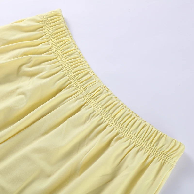 Casual Yellow Women 3 Pieces Suits 2025 V-neck Long Coat