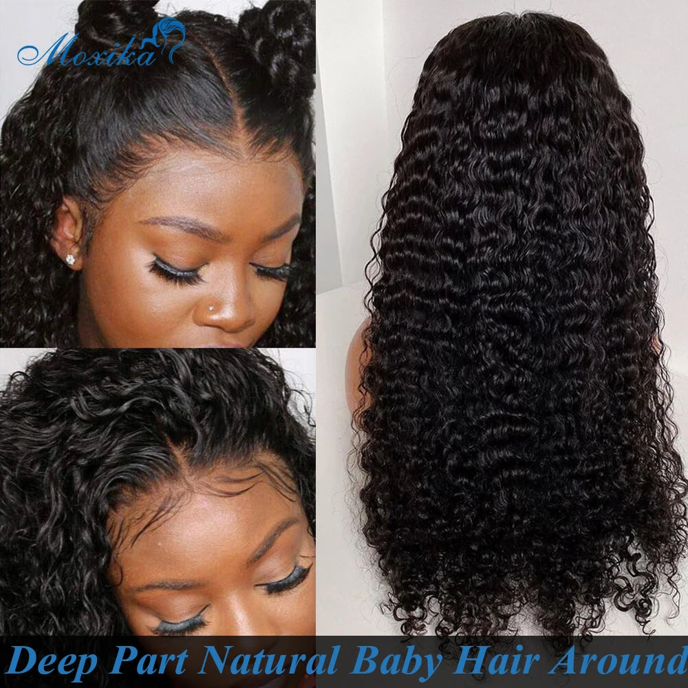 Human Hair Wigs 13x4 Deep Wave Frontal Wig Lace
