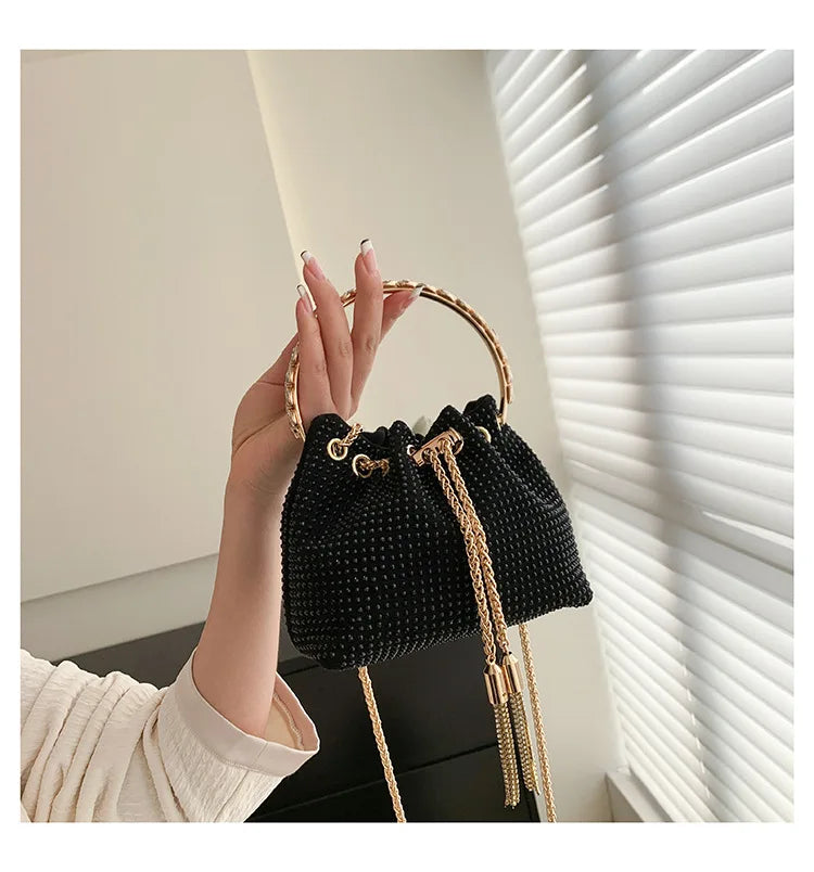 Luxury Diamonds Designer Party Handbag 2023 Tassel Chain Evening