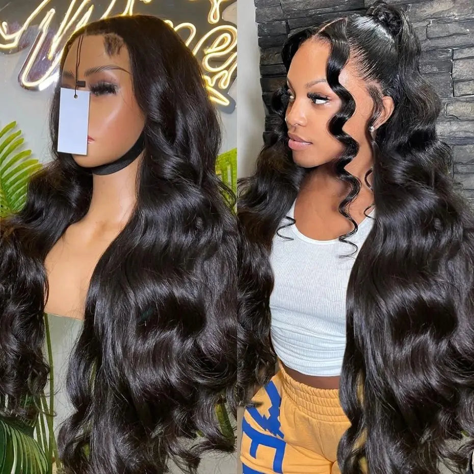 360 Full Lace Wigs For Ponytail Brazilian 30 32Inch Body Wave 13x4 13x6 HD Lace Front Wig
