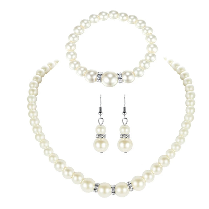 Womens Bride Wedding Jewelry Set Rhinestone