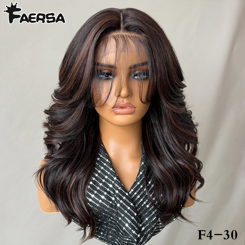 Body Wave Layered Wigs With Bangs For Women