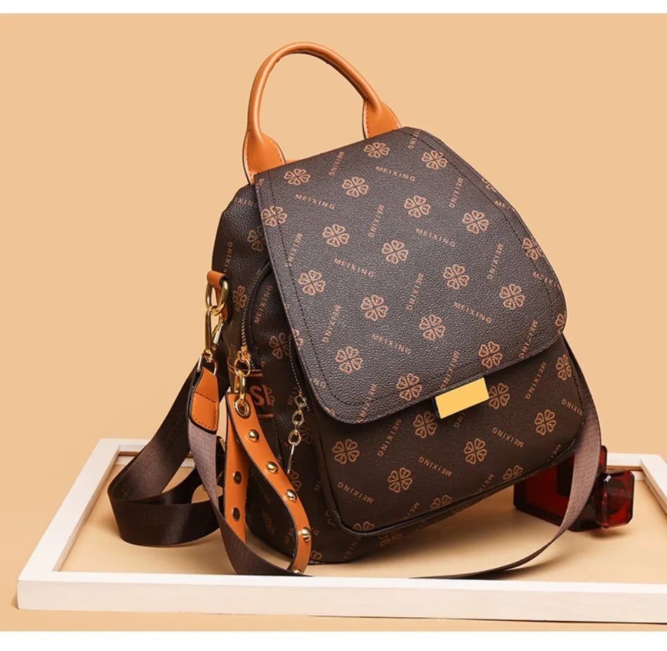 Women's Leather Backpack High-grade Texture Portable