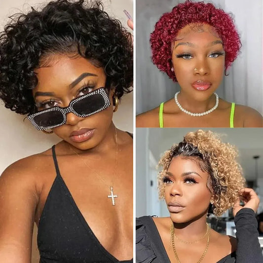 Pixie Cut Wigs Human HaiShort