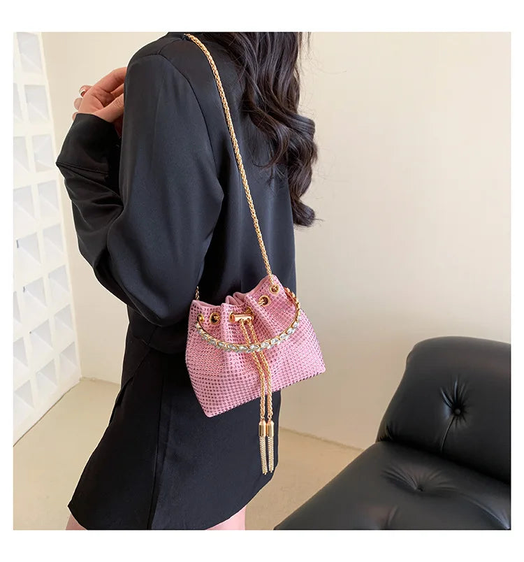 Luxury Diamonds Designer Party Handbag 2023 Tassel Chain Evening